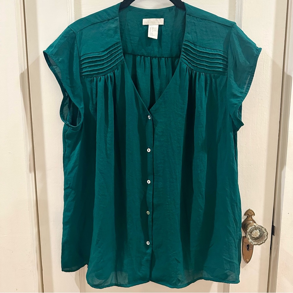 H&M Conscious Emerald Green Blouse